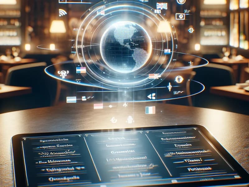 AI translating restaurant menu to 54 languages