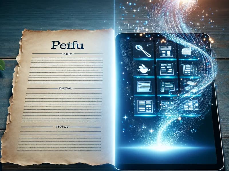 AI importing PDF menu to digital format instantly