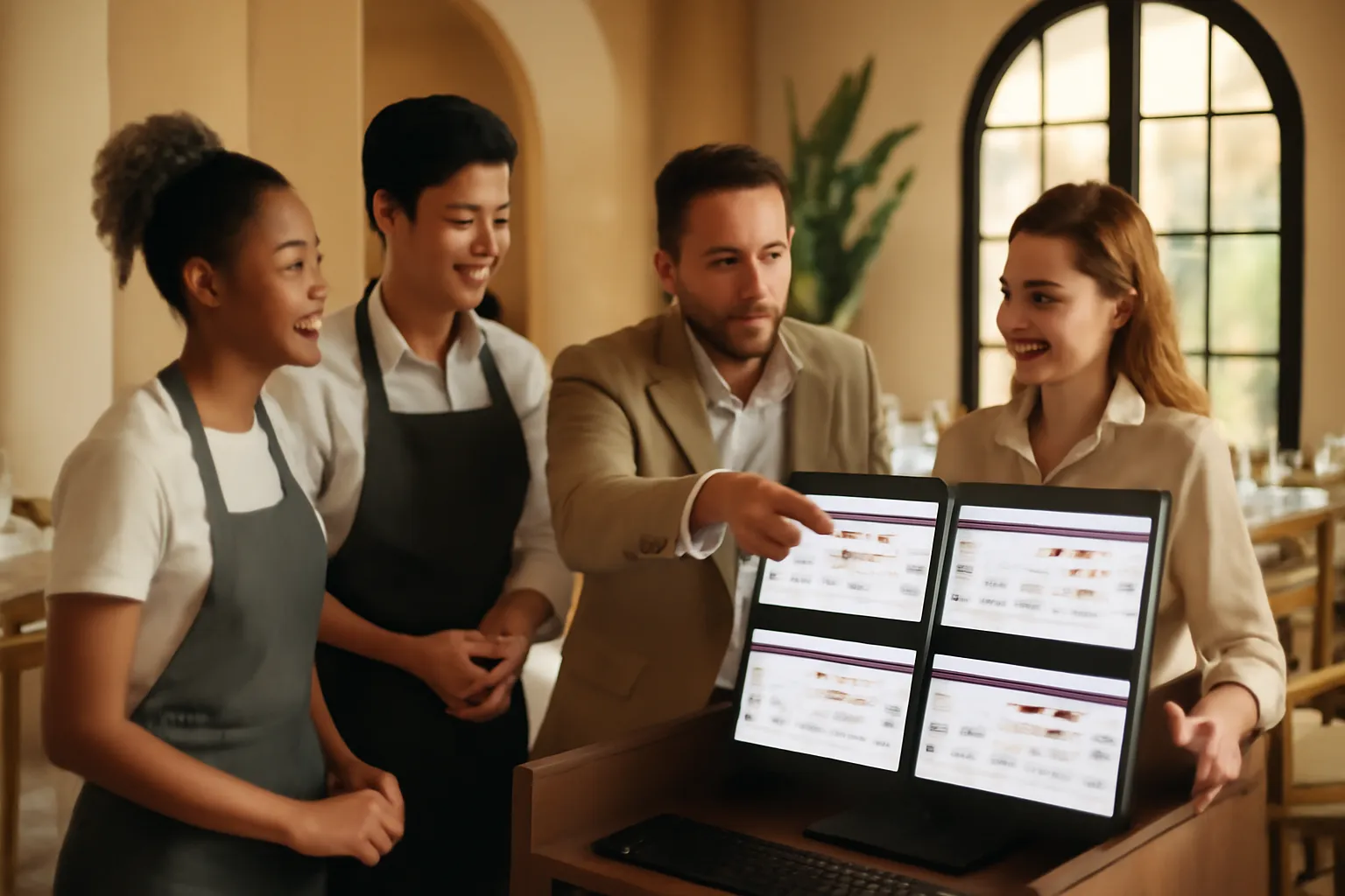 Software ristorante multilingue: pannello in 6 lingue
