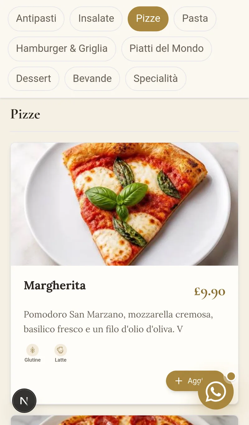 Configurare Informazioni Generali del ristorante