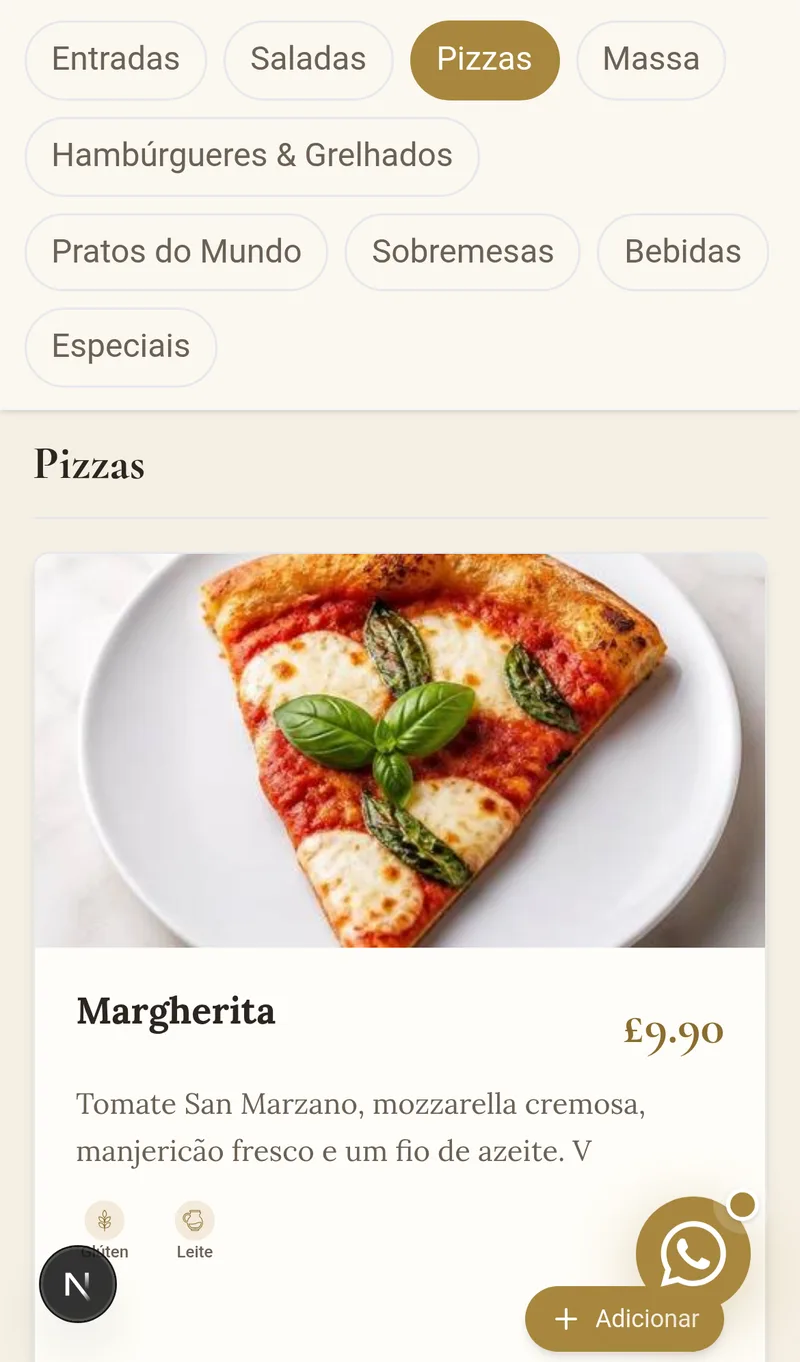 Configurar Informações Gerais do restaurante